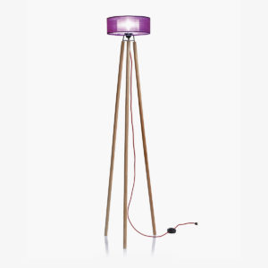 lampe artisanale violette