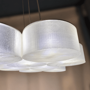 Suspension nuage Cloud 8 design en PETG blanc